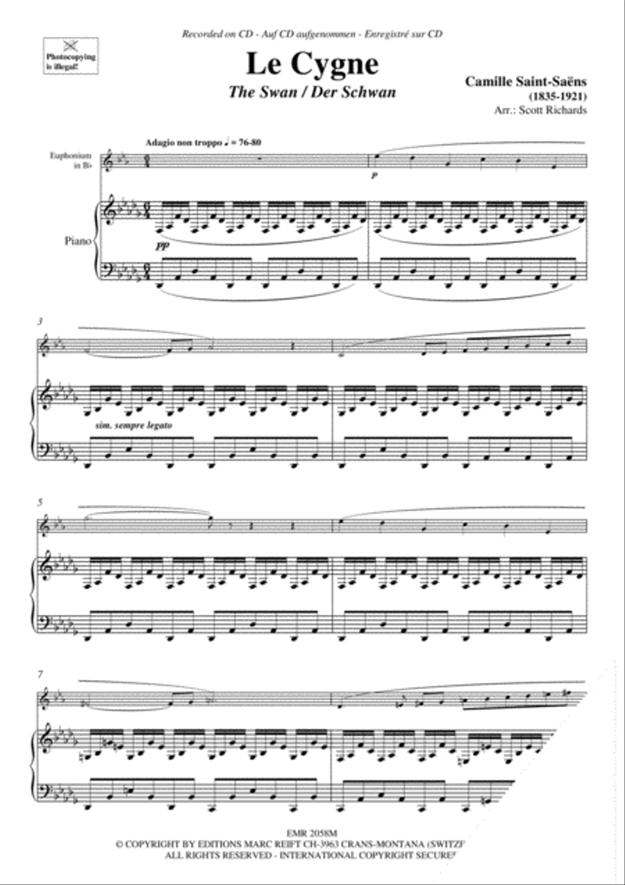 Le Cygne Euphonium scores gallery preview page 3