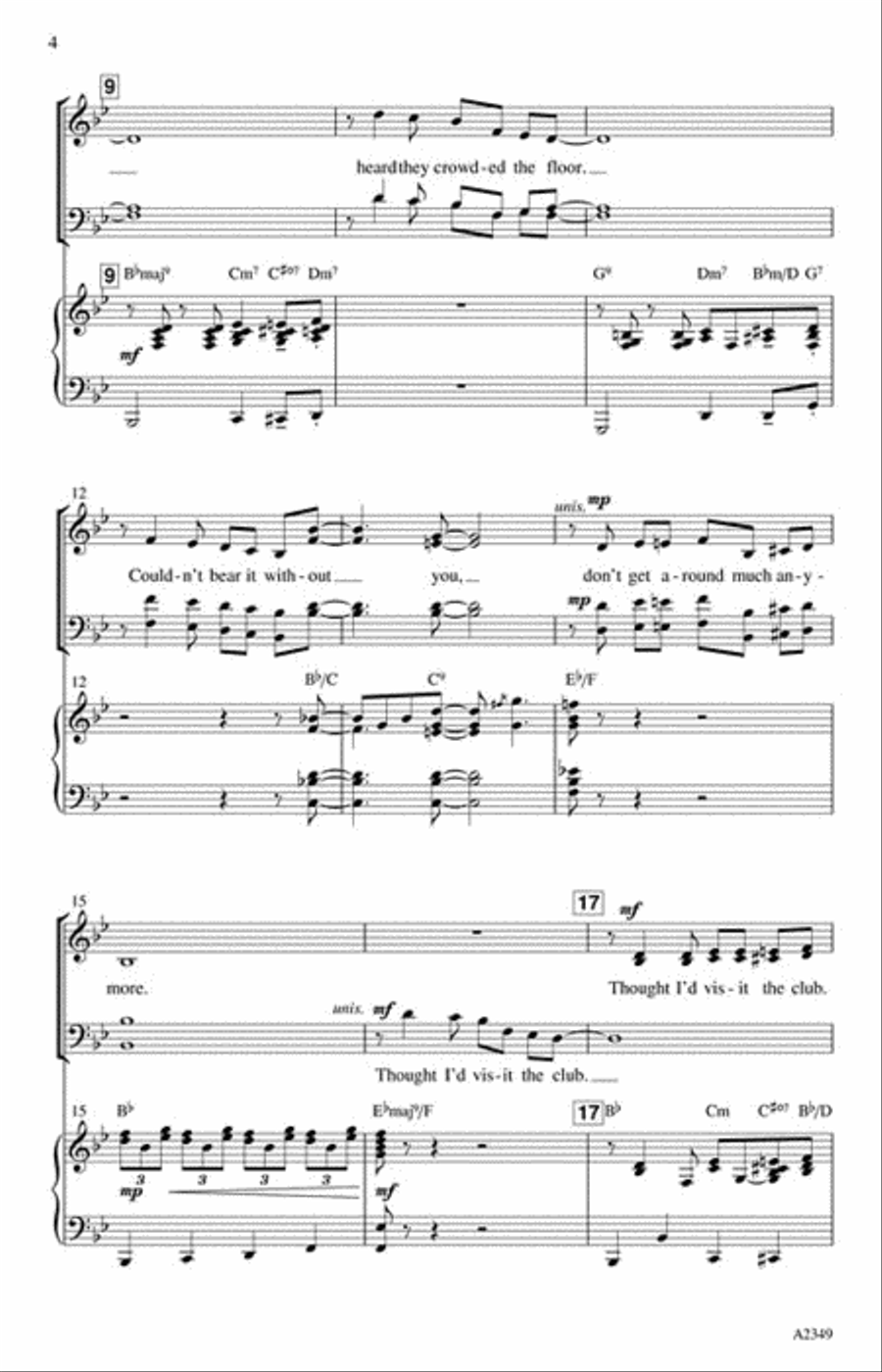 Don't Get Around Much Anymore 4-Part scores gallery preview page 3