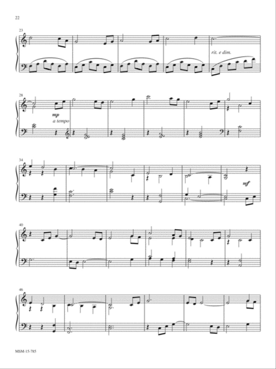 My Shepherd Will Supply My Need Piano Solo scores gallery preview page 2