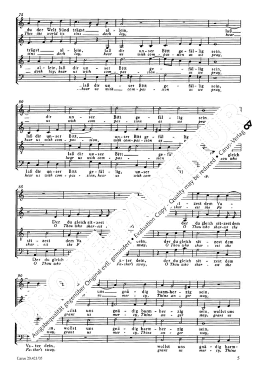 Glory to God upon his throne (All Ehr und Lob soll Gottes sein) 4-Part scores gallery preview page 6