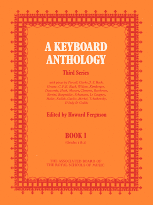 Book cover for A Keyboard Anthology, Third Series, Book I
