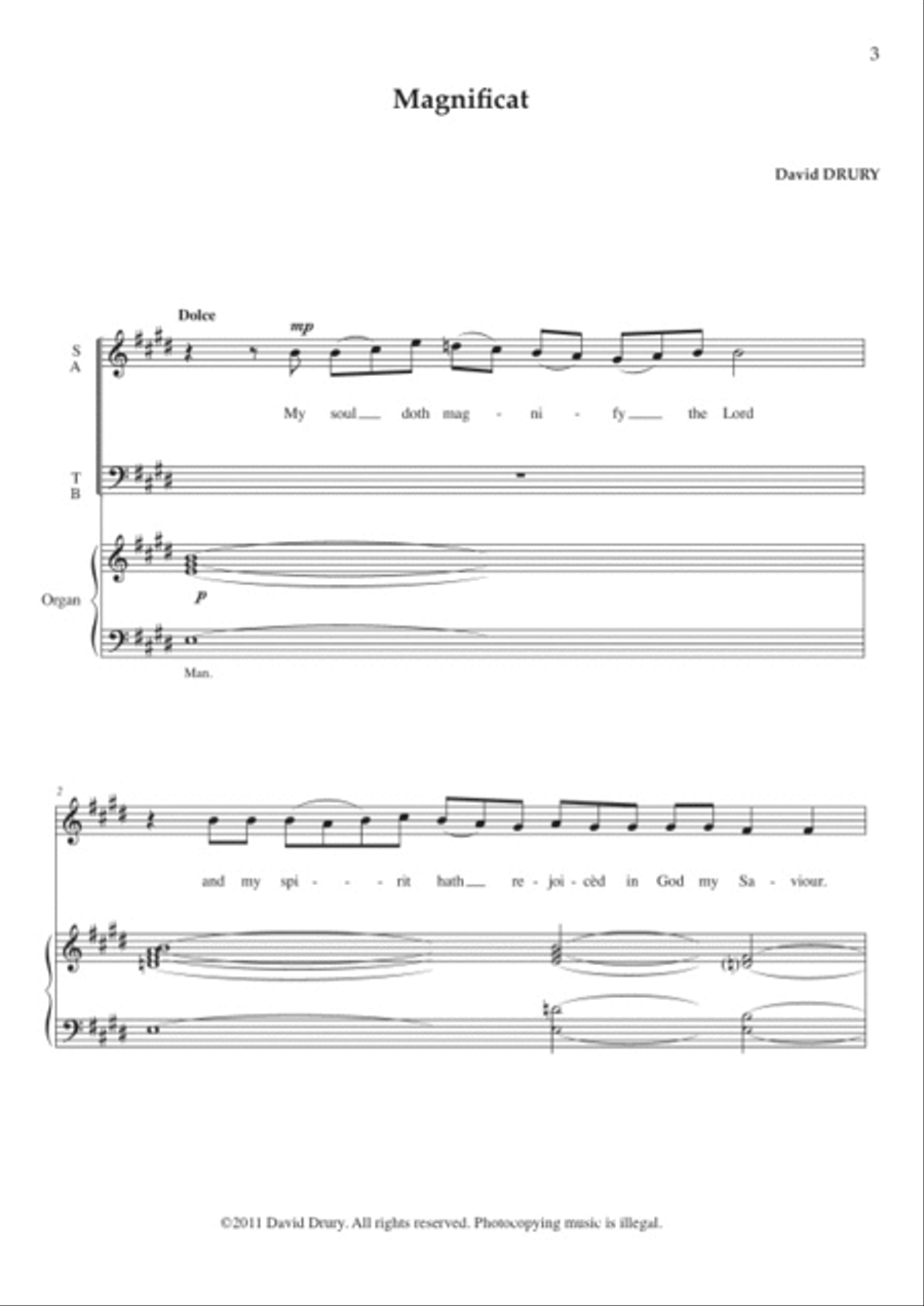 Magnificat and Nunc dimittis 4-Part scores gallery preview page 2