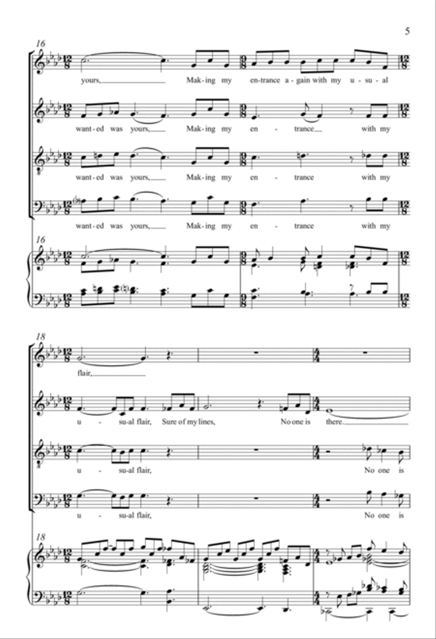 Send In The Clowns 4-Part scores gallery preview page 4
