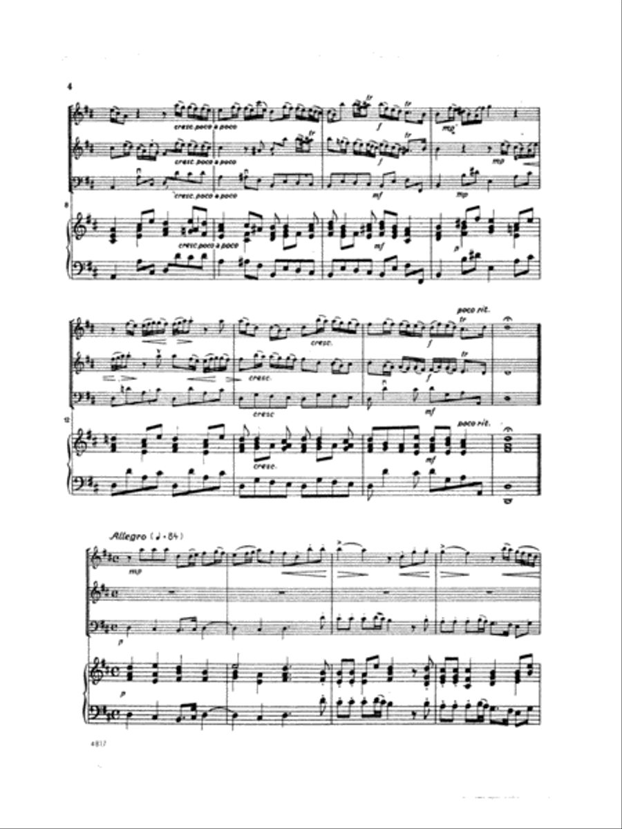 Quantz: Trio Sonata in D Major Part scores gallery preview page 4