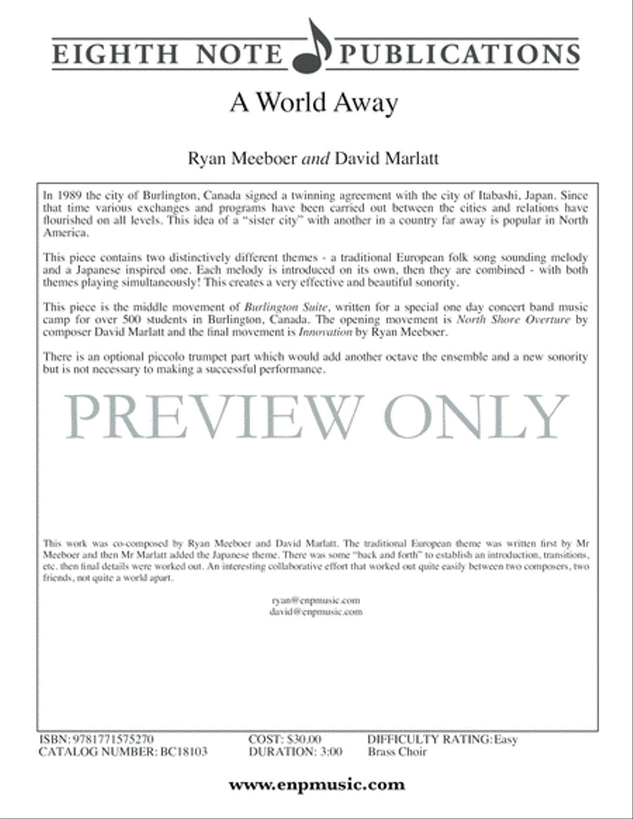 A World Away A World Away Small Ensemble scores gallery preview page 2