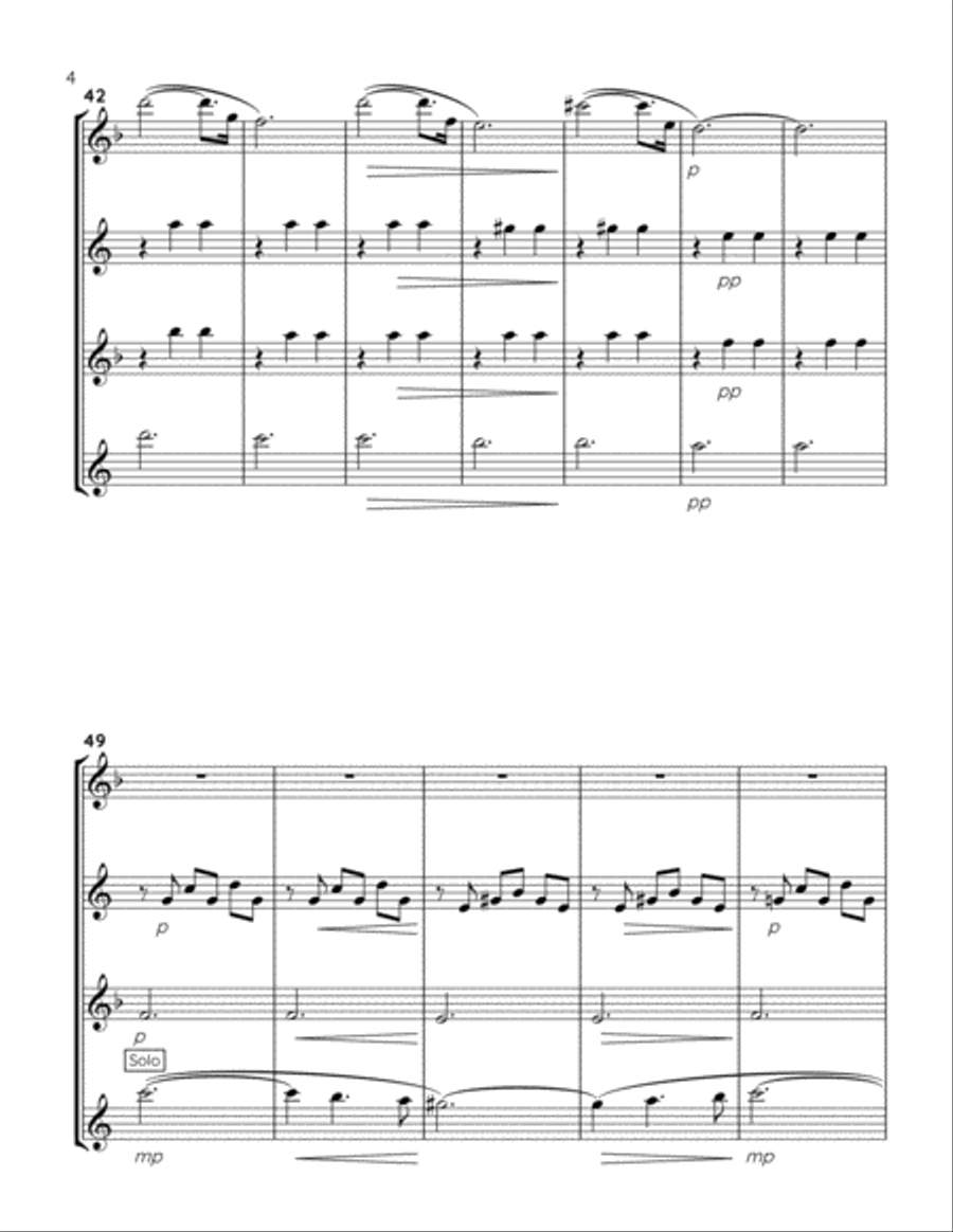 La Dispute Woodwind Quartet scores gallery preview page 4