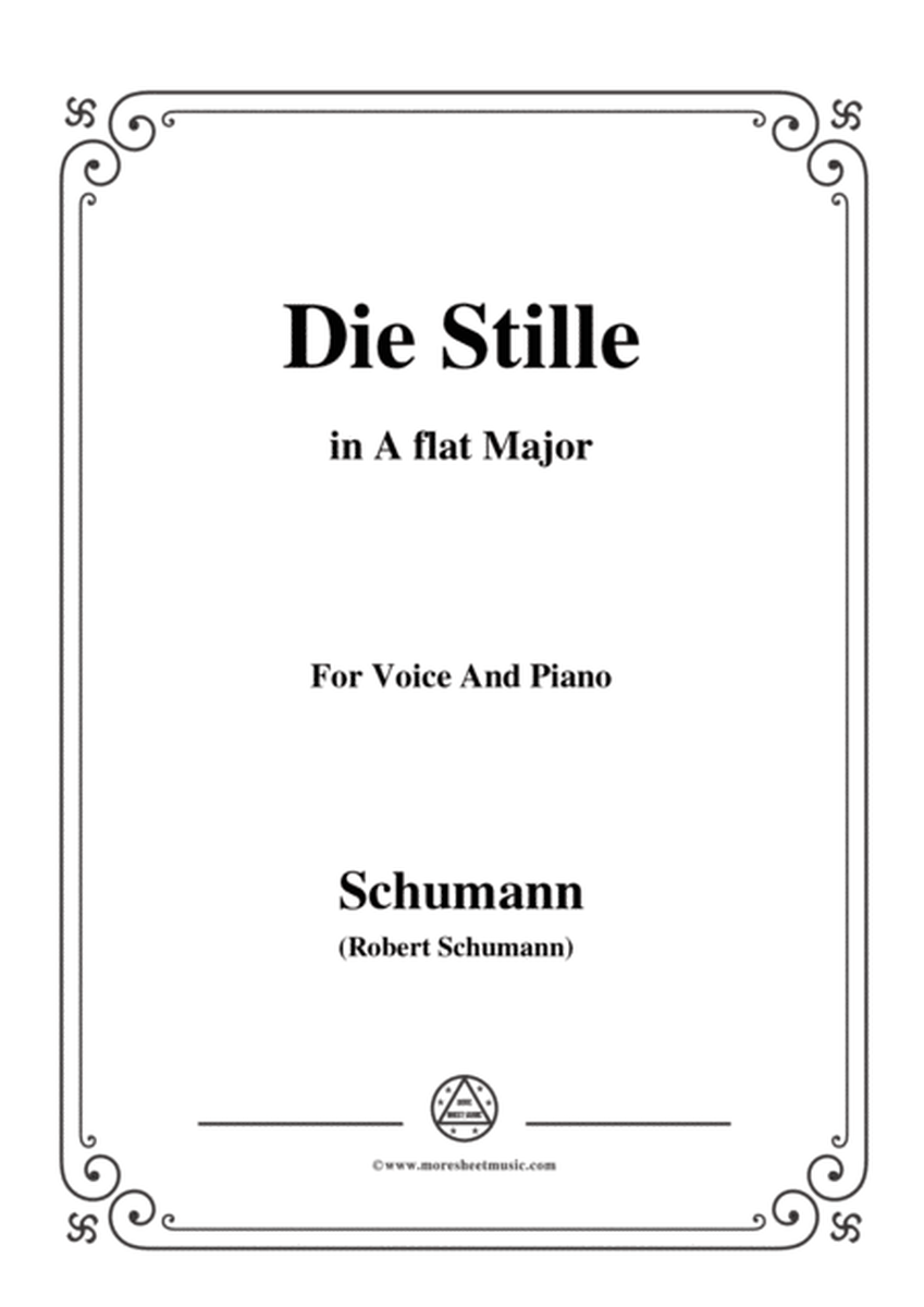 Schumann-Die Stille,in A flat Major,for Voice and Piano image number null