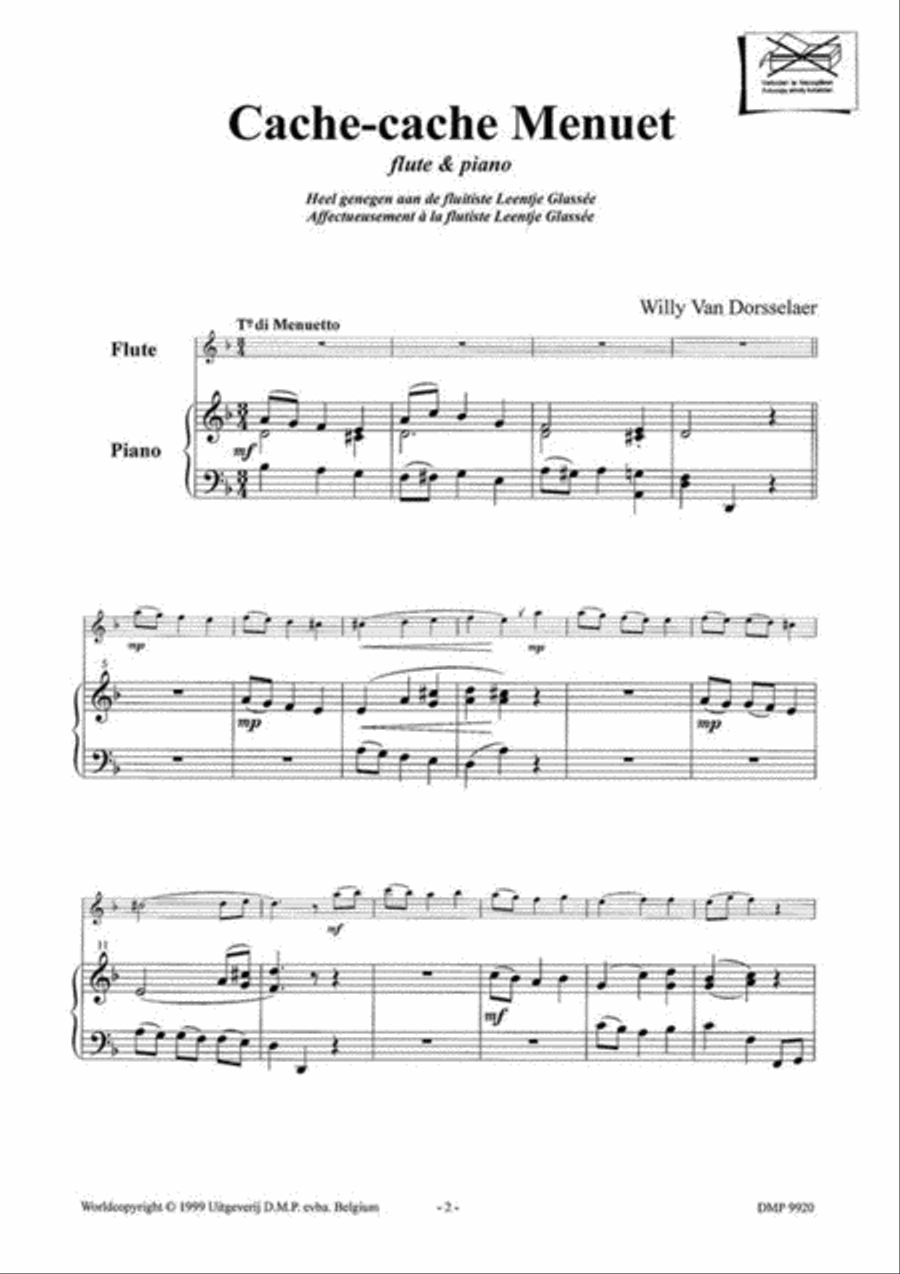 Cache Cache Menuet Flute Solo scores gallery preview page 2
