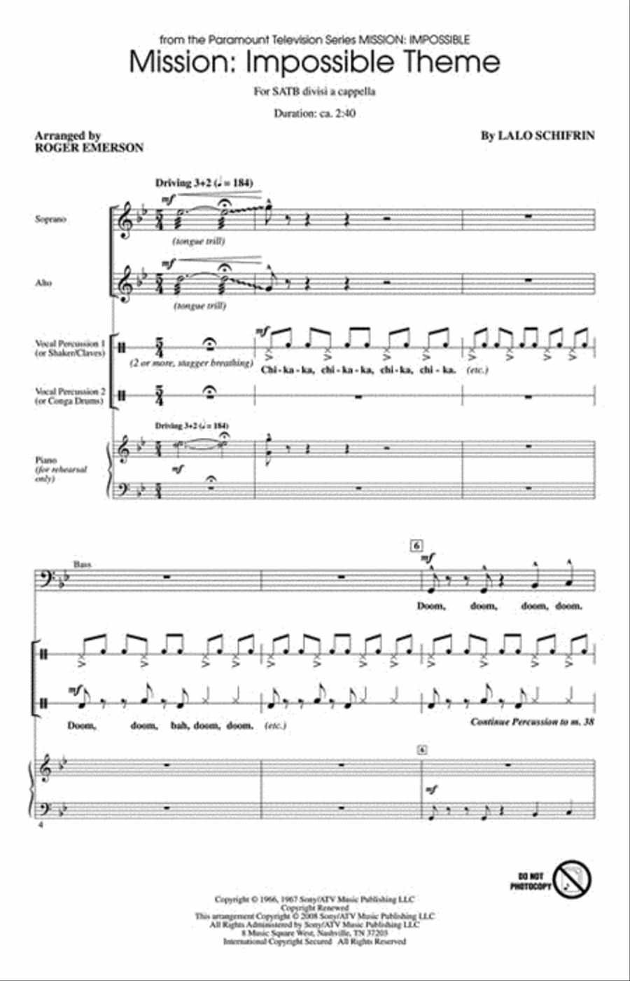 Mission: Impossible Theme Divisi scores gallery preview page 2