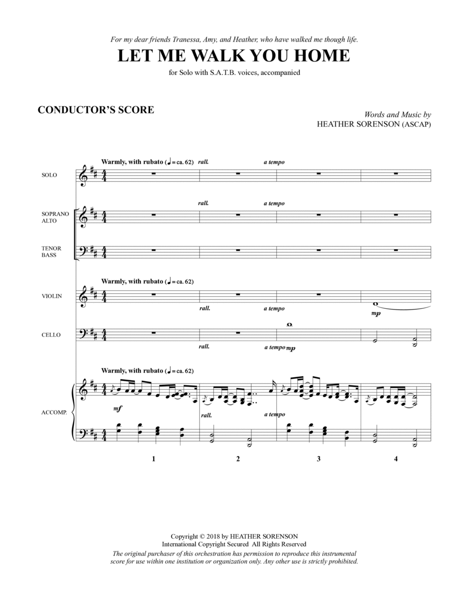 Let Me Walk You Home - Full Score Choir scores gallery preview page 1