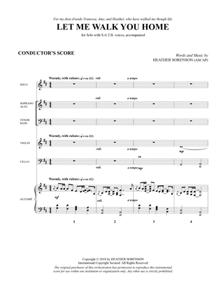 Book cover for Let Me Walk You Home - Full Score