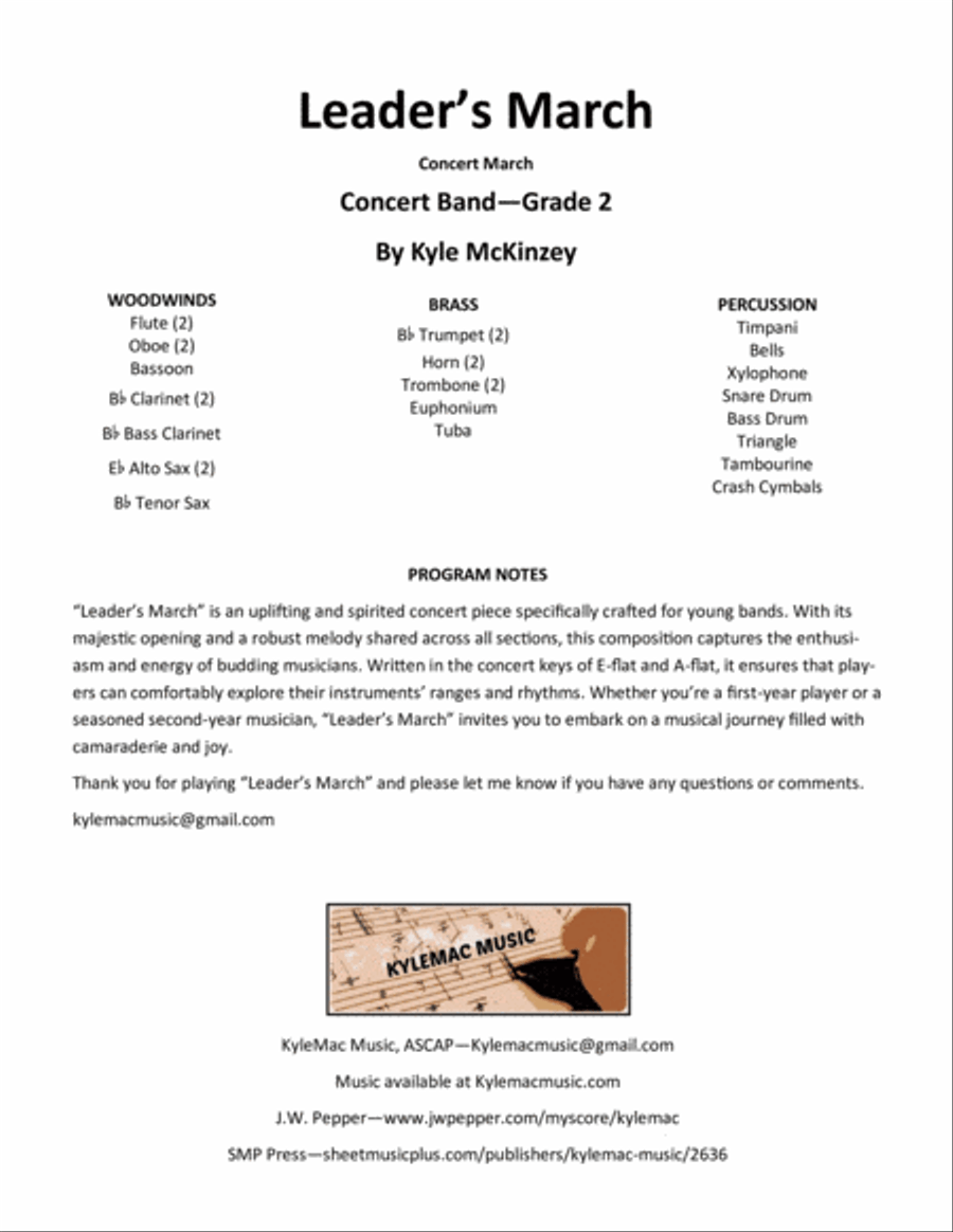 Leader's March Concert Band scores gallery preview page 2