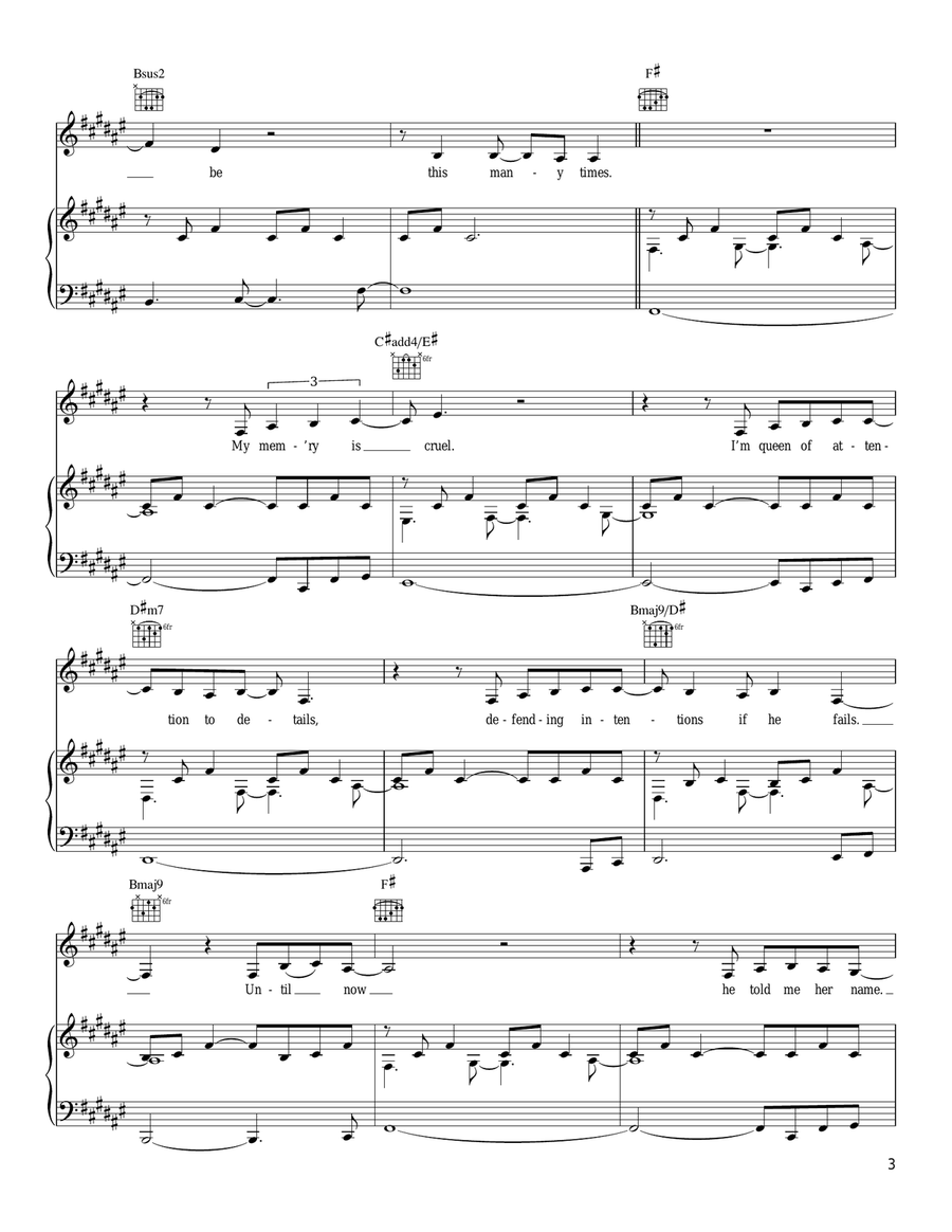 Between The Lines Piano, Vocal, Guitar scores gallery preview page 3