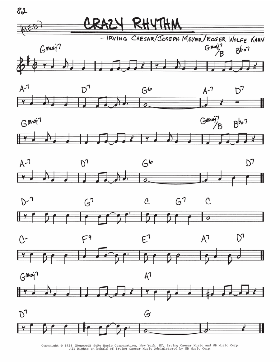 Crazy Rhythm Piano scores gallery preview page 1