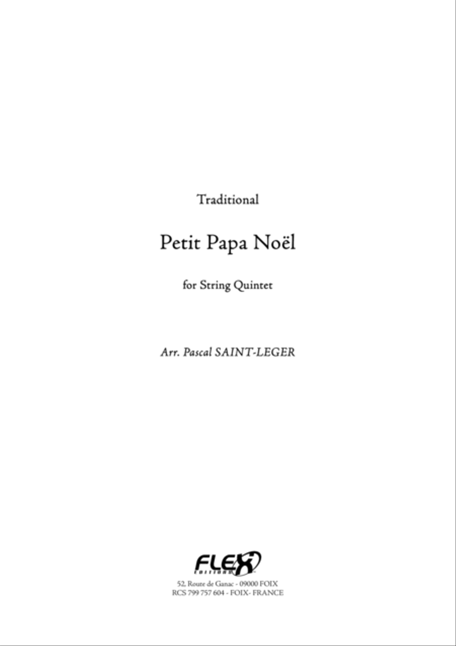 Petit Papa Noel String Quintet scores gallery preview page 1