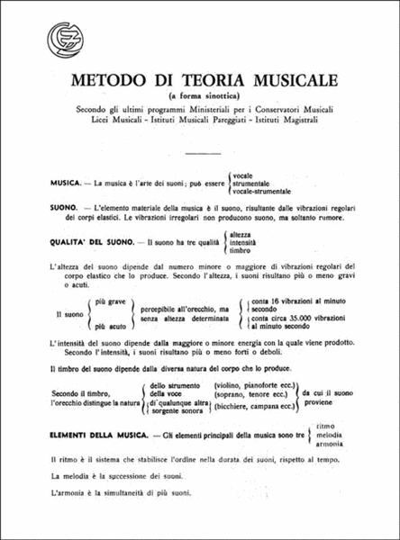 Metodo Di Teoria Musicale
