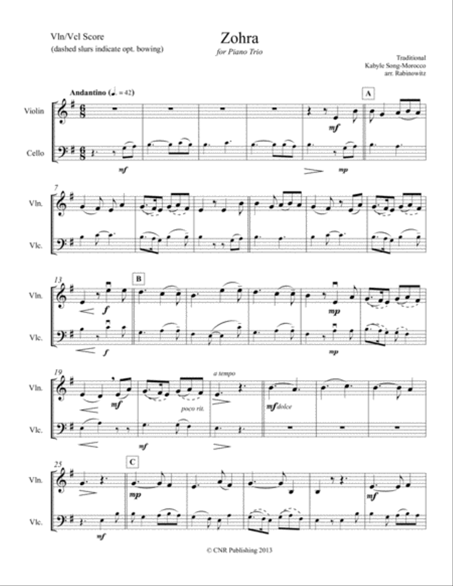 Folk Odyssey for Piano Trio Piano Trio scores gallery preview page 6