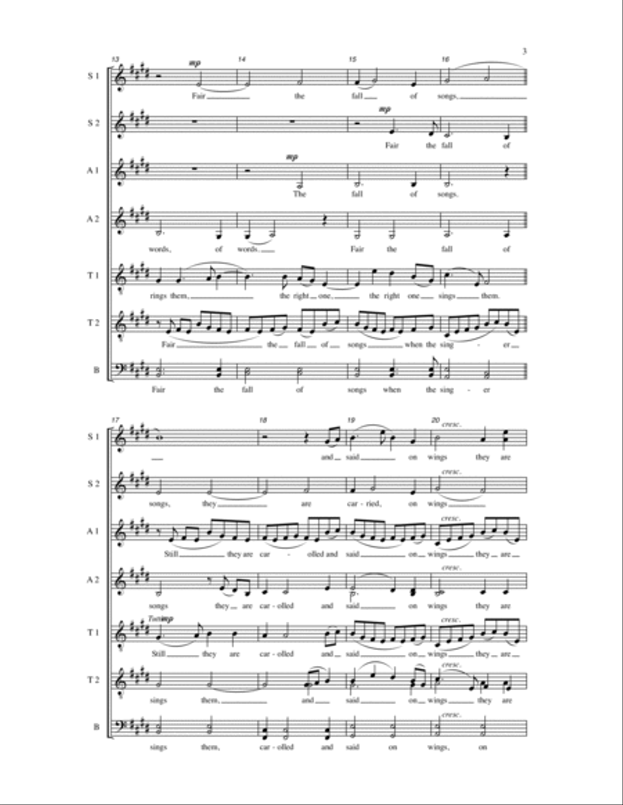 Bright Is the Ring of Words 4-Part scores gallery preview page 3