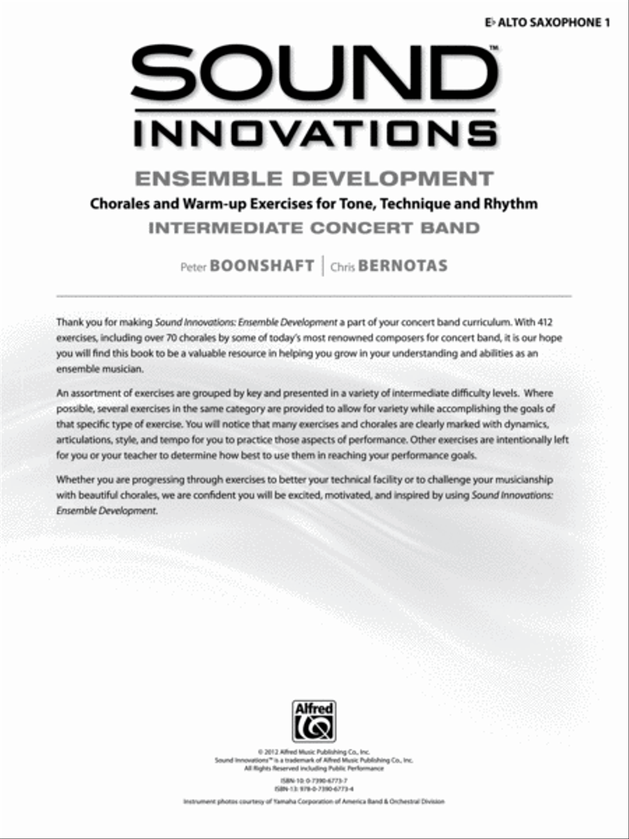 Sound Innovations for Concert Band -- Ensemble Development for Intermediate Concert Band