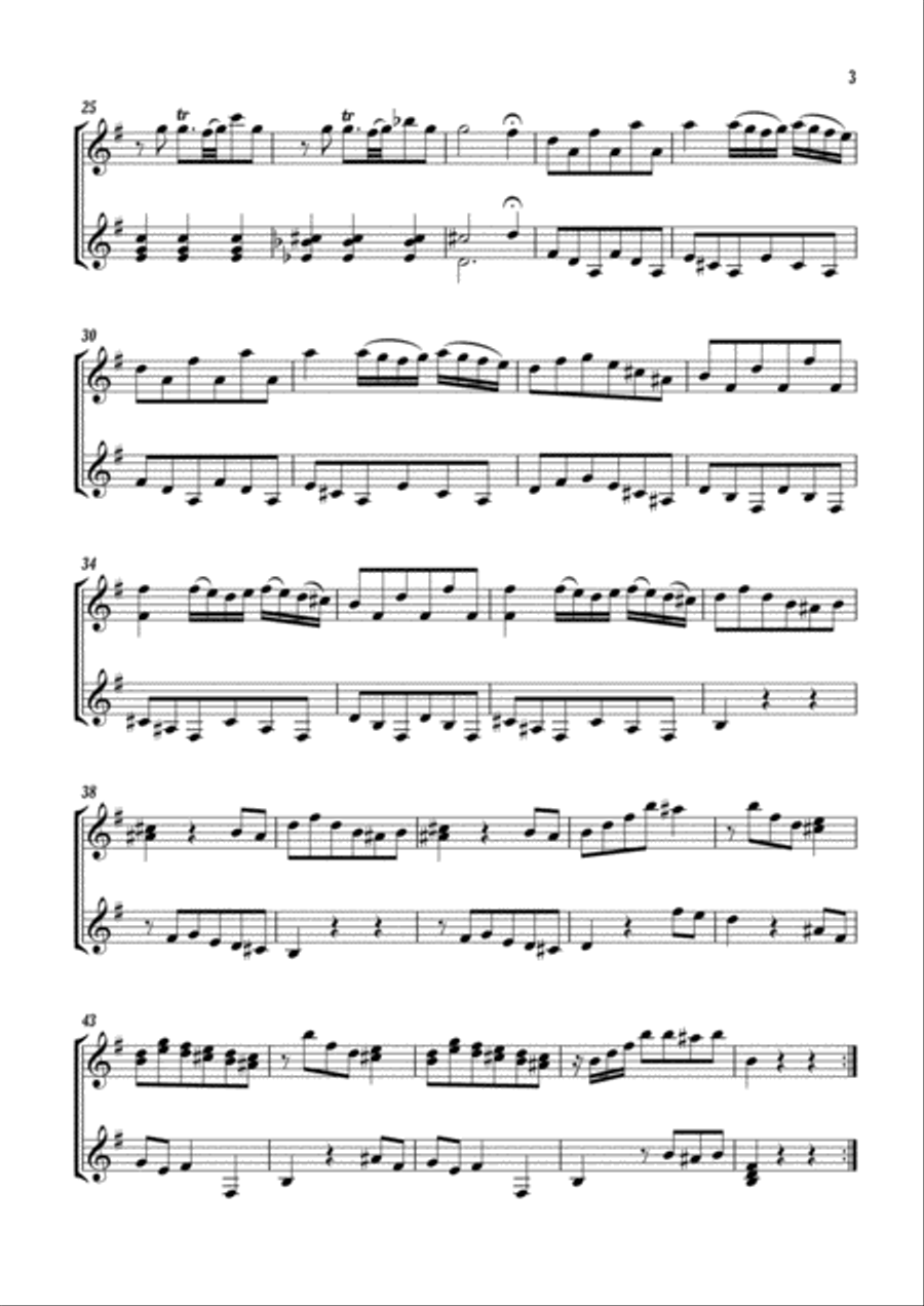 Sonata III en Mi menor Acoustic Guitar scores gallery preview page 3