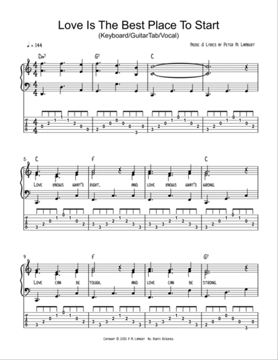 Love Is the Best Place to Start 2-Part scores gallery preview page 2
