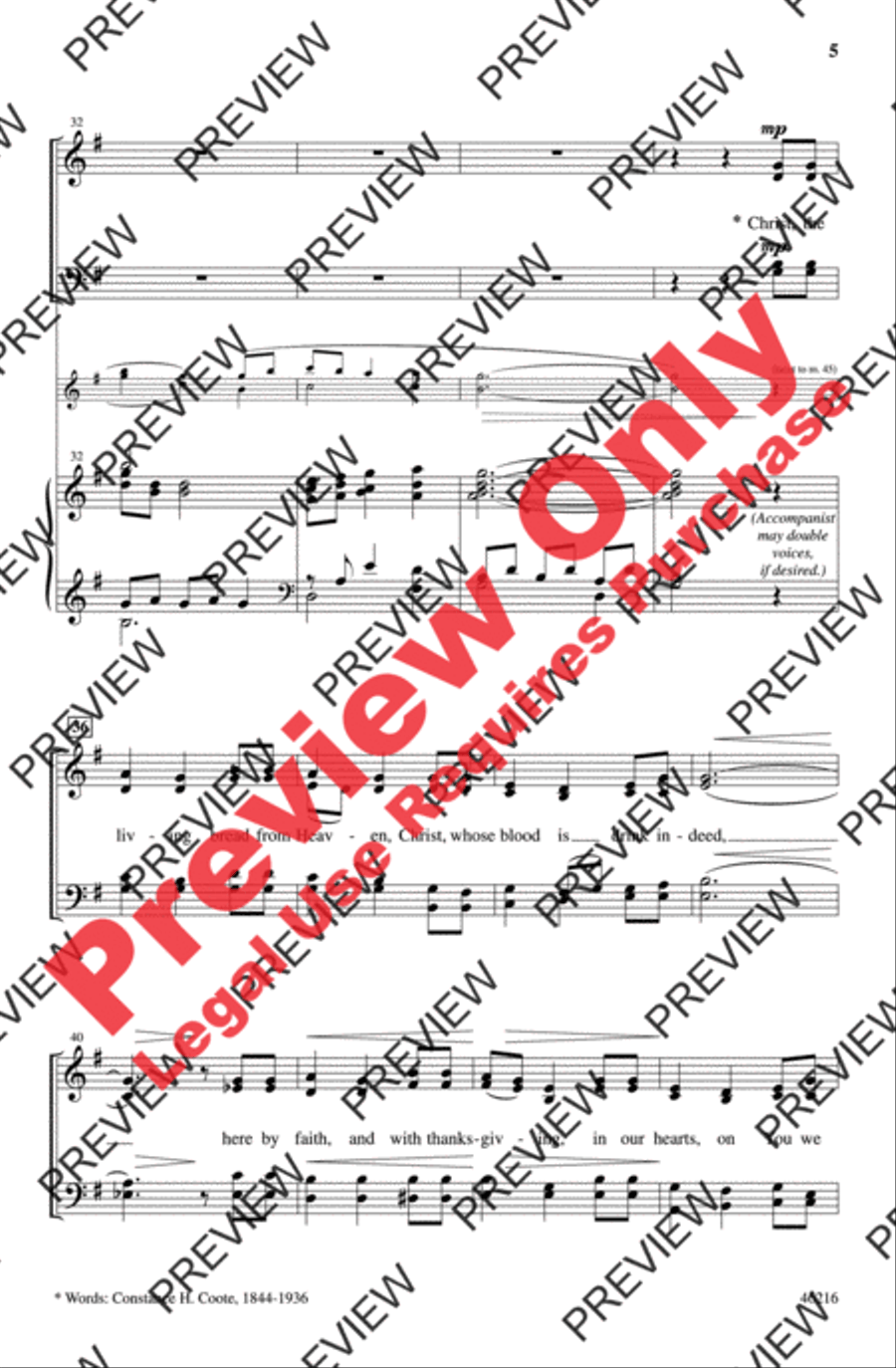 Communion of Grace 4-Part scores gallery preview page 5