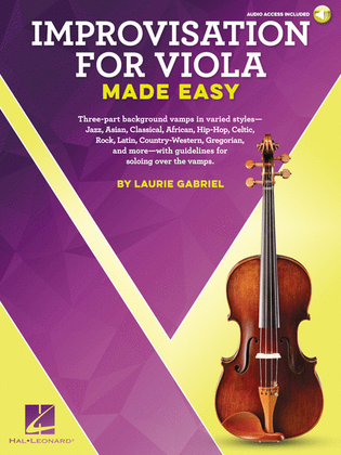 Book cover for Improvisation for Viola Made Easy