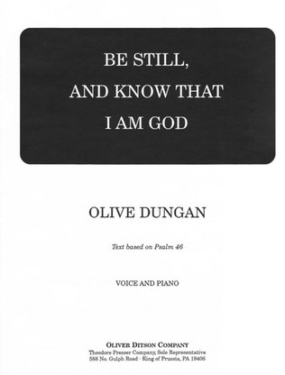 Book cover for Be Still And Know That I Am God