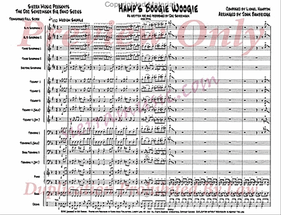 Hamp's Boogie Woogie Jazz Ensemble scores gallery preview page 2