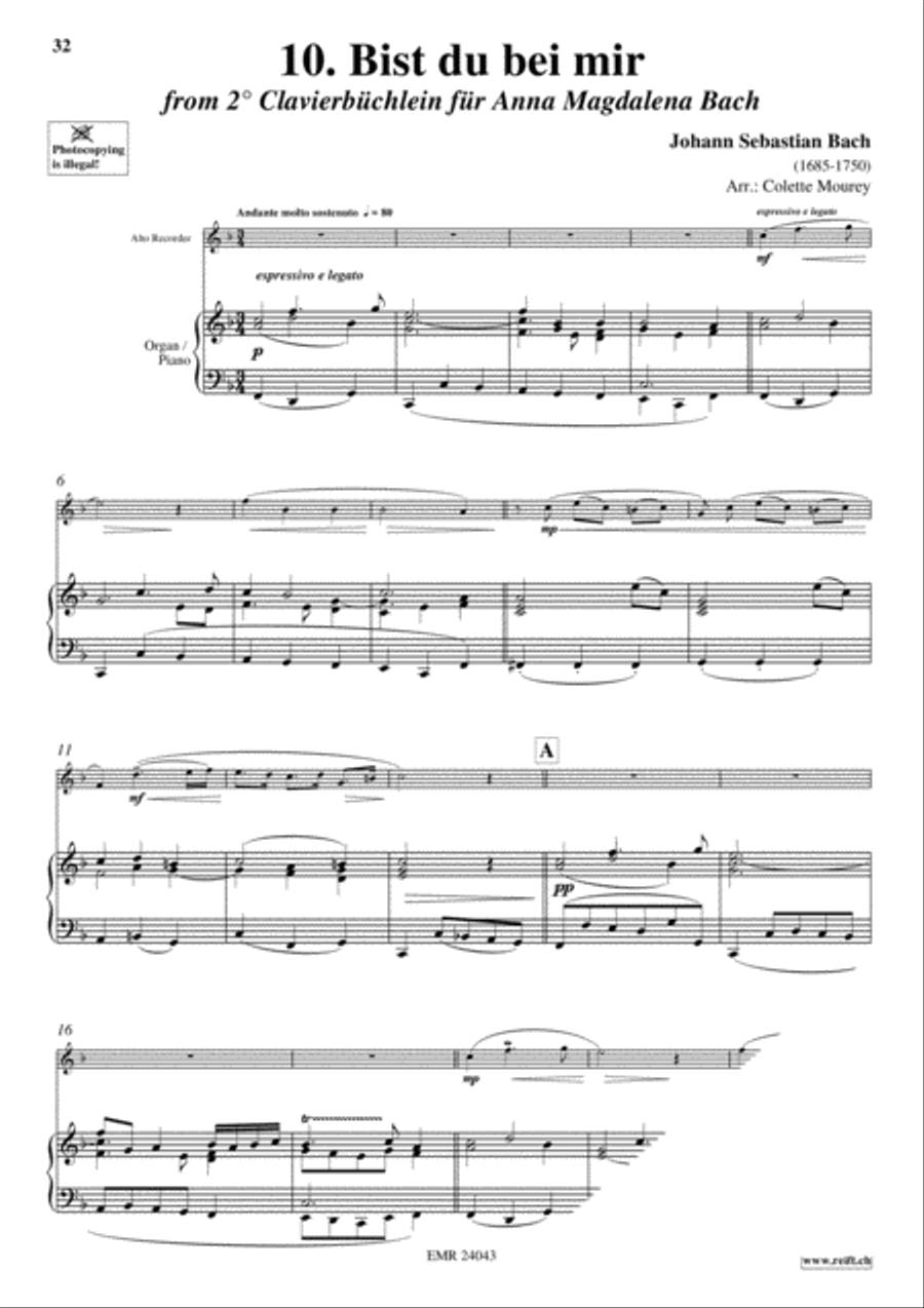 40 Greatest Baroque Hits Volume 1 Alto Recorder scores gallery preview page 12