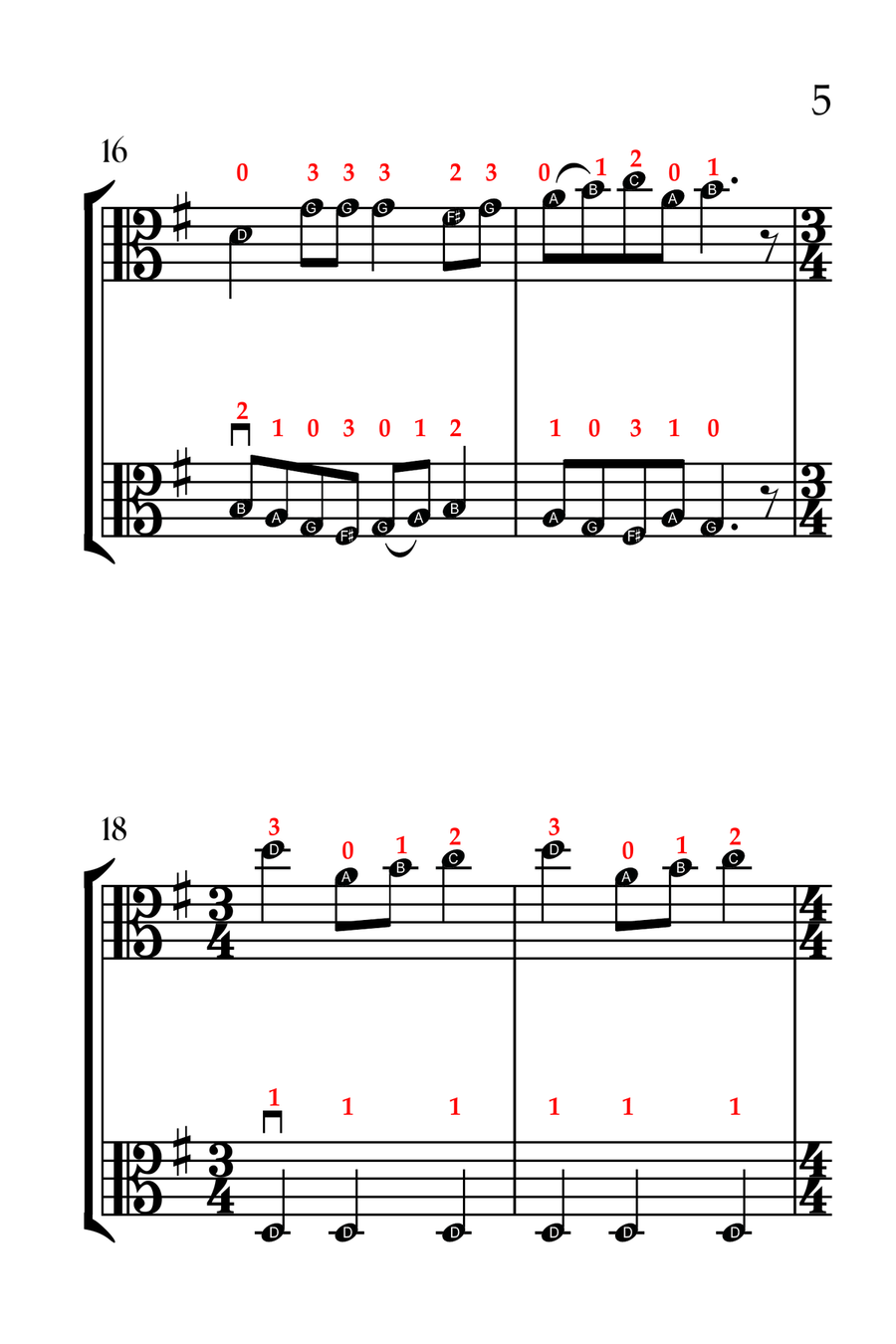 The Twelve Days of Christmas (VIOLA DUET - EASY LEVEL) String Duet scores gallery preview page 6