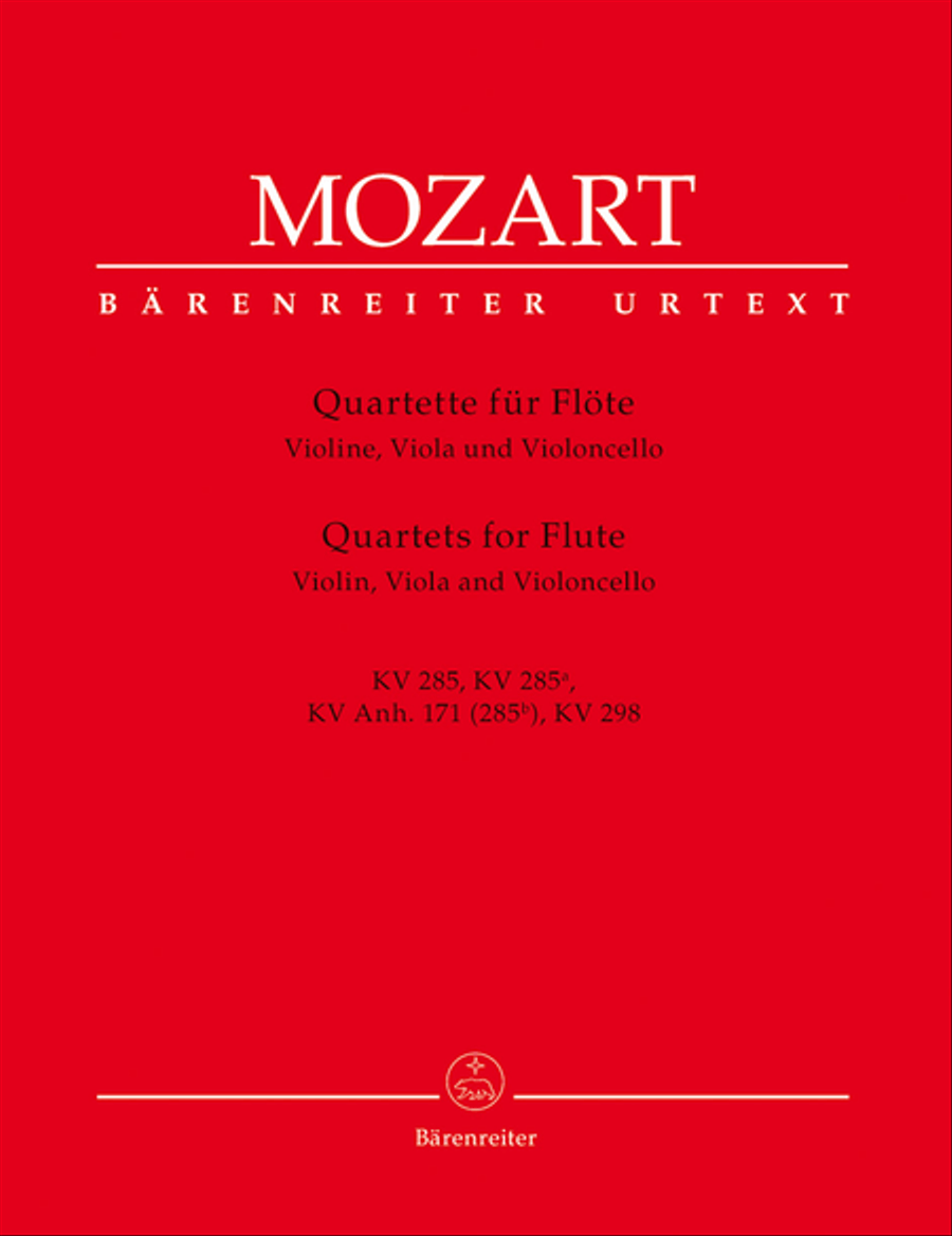 Quartets for Flute, Violin, Viola and Violoncello Flute scores gallery preview page 1