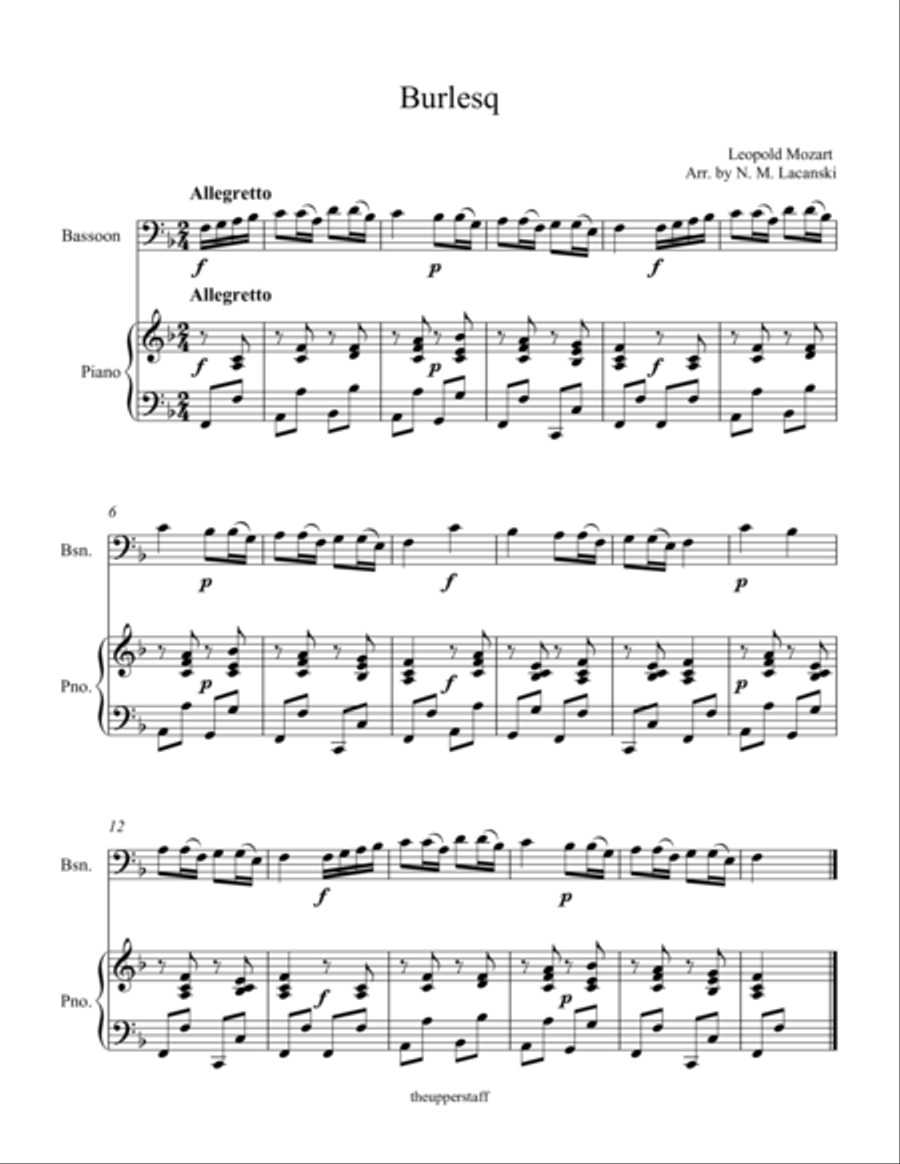 Burlesq Woodwind Duet scores gallery preview page 1