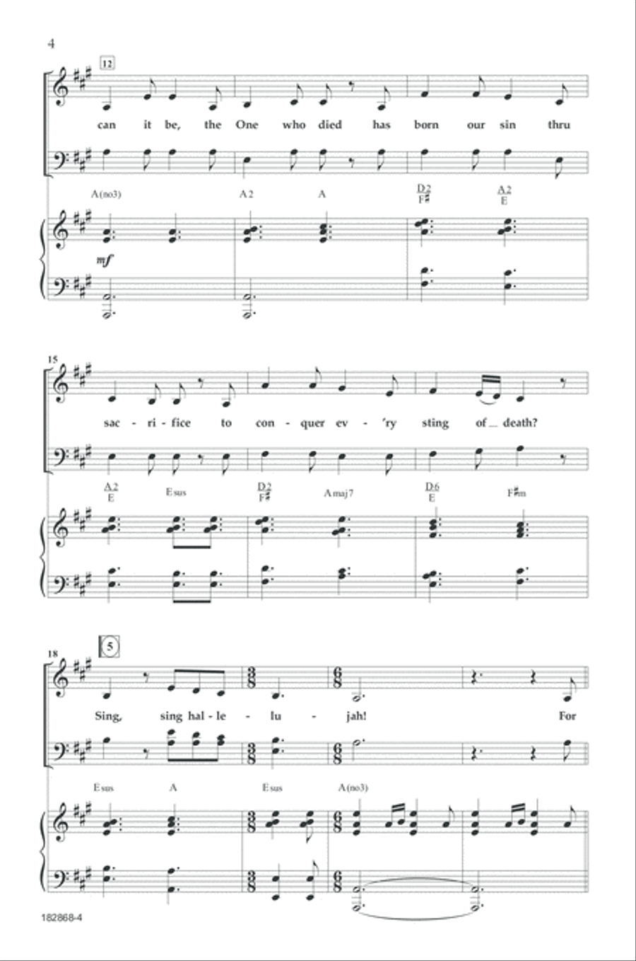 Christ Is Risen (He Is Risen Indeed) 4-Part scores gallery preview page 3