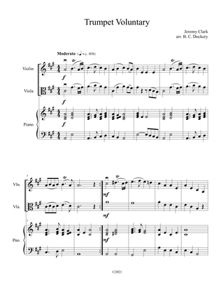 Trumpet Voluntary (Violin and Viola Duet with Piano Accompaniment)
