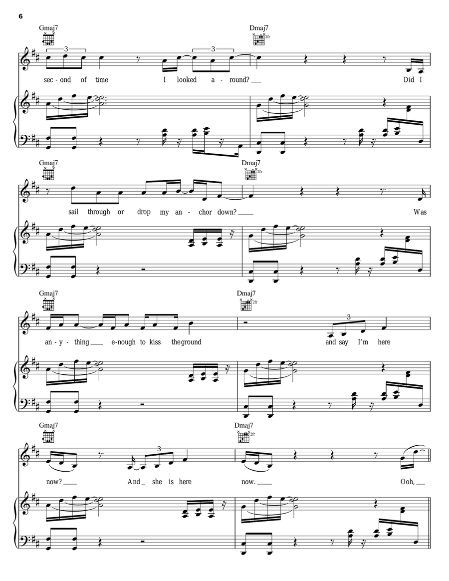 Clarity Piano, Vocal, Guitar scores gallery preview page 6