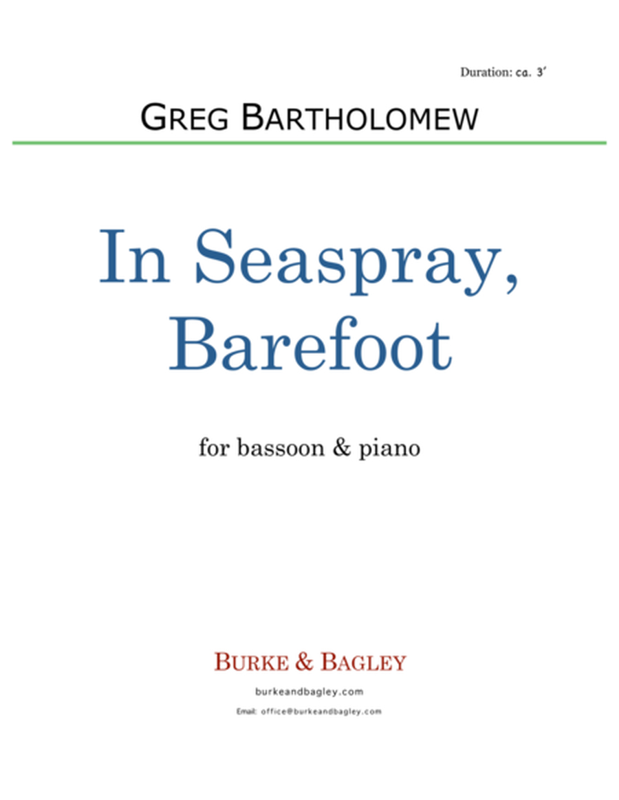 In Seaspray, Barefoot (bassoon & piano) image number null