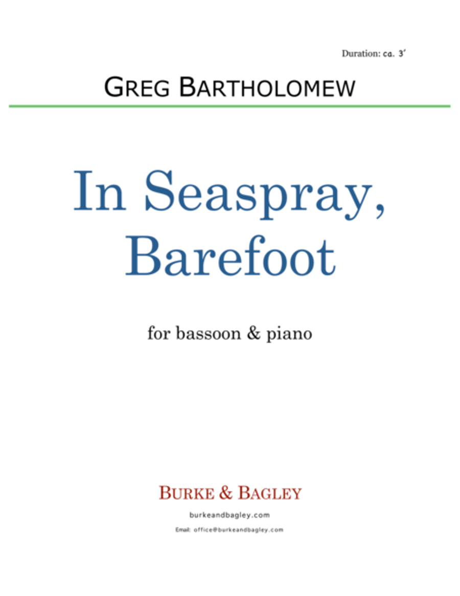 In Seaspray, Barefoot (bassoon & piano) Bassoon Solo scores gallery preview page 1