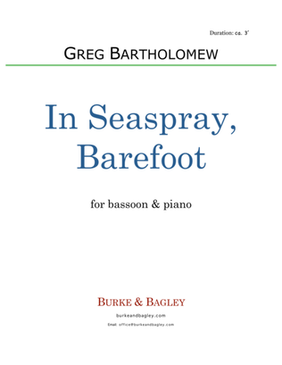 Book cover for In Seaspray, Barefoot (bassoon & piano)