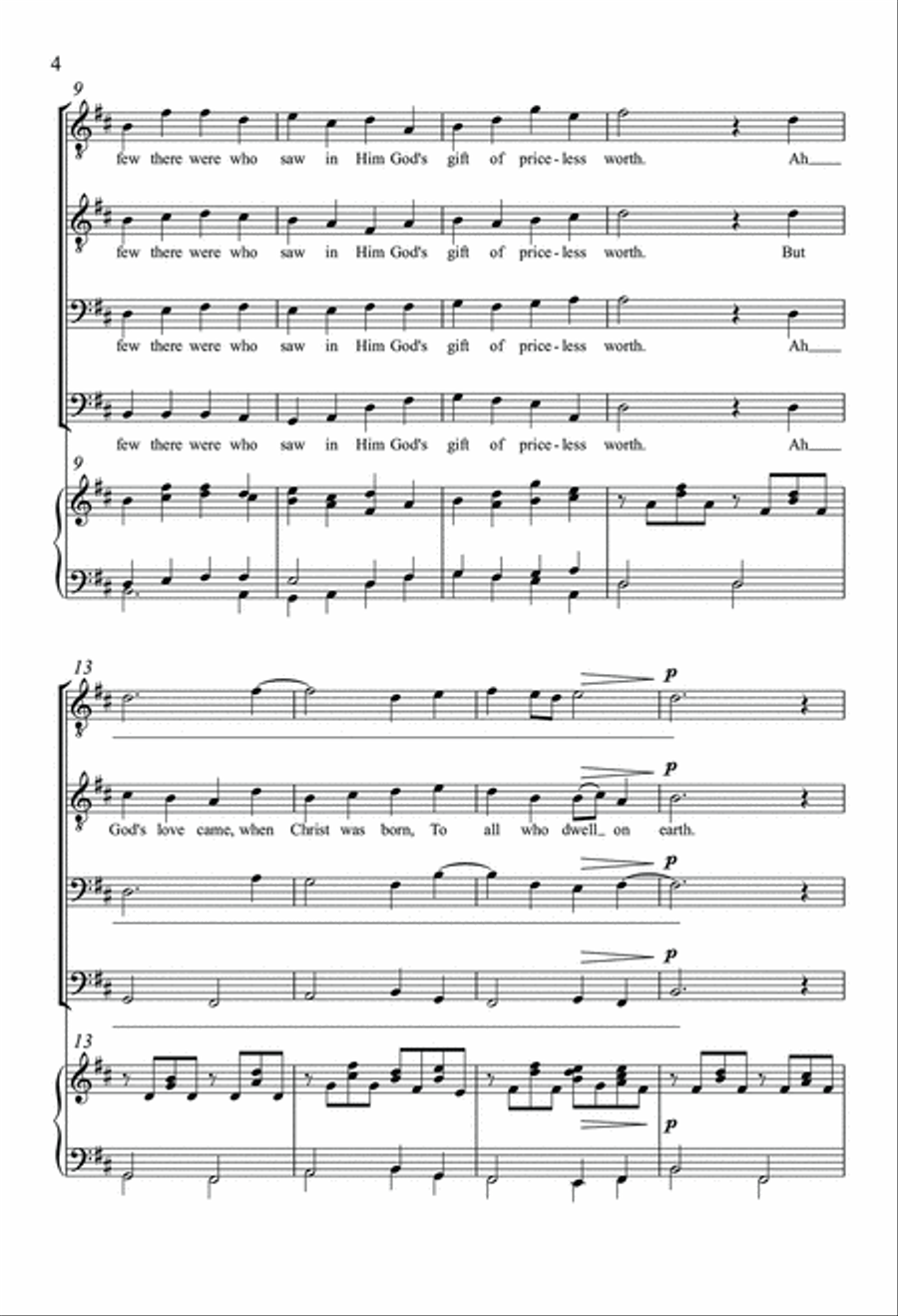 When Jesus Came To Live With Men TTBB scores gallery preview page 3