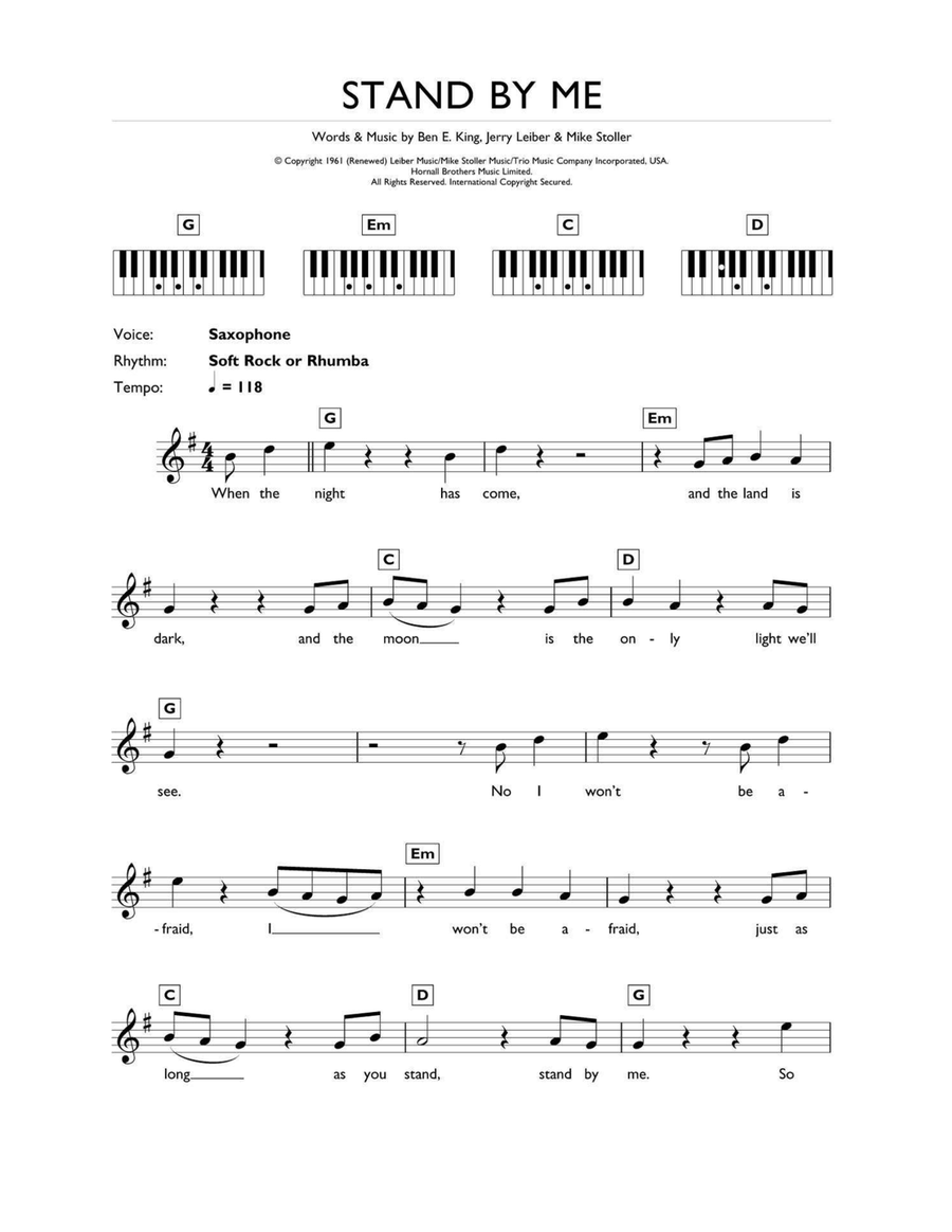 Stand By Me Piano scores gallery preview page 1