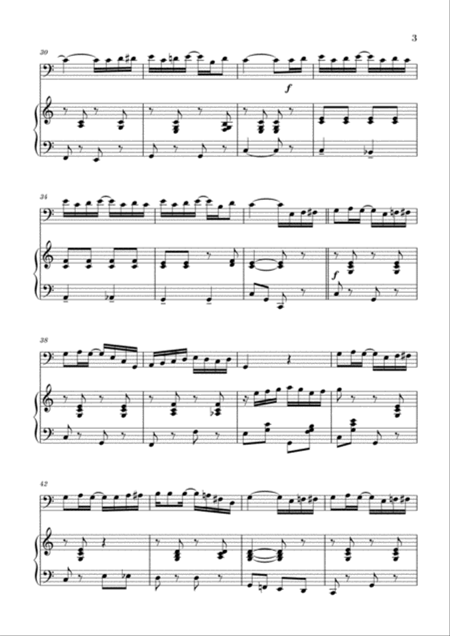 The Entertainer (for Trombone and Piano) The Entertainer (for Trombone and Piano) Trombone Duet scores gallery preview page 3