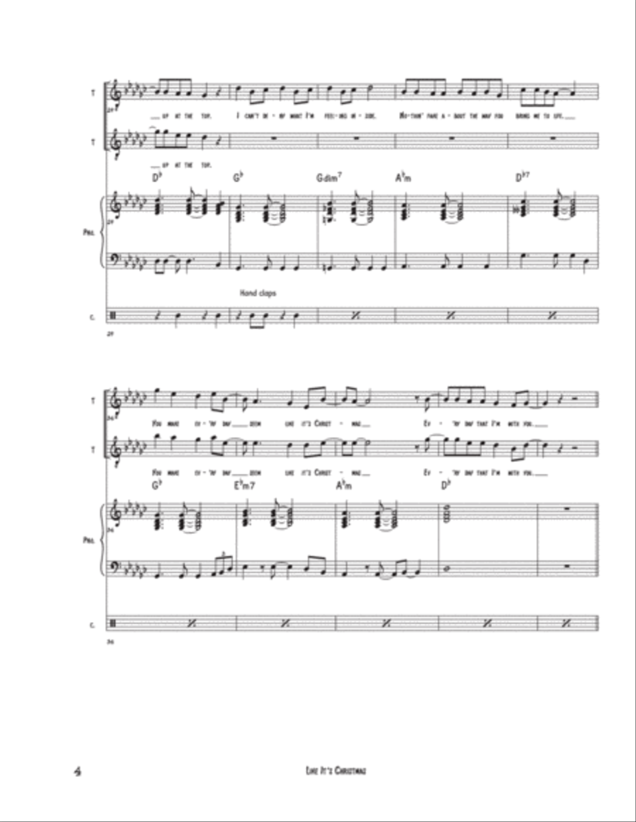 Like It's Christmas Piano, Vocal, Guitar scores gallery preview page 4