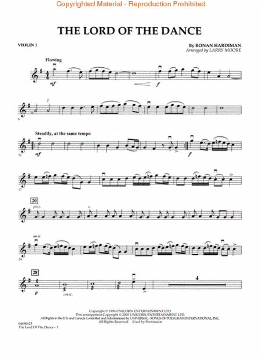 The Lord of the Dance String Quartet scores gallery preview page 4