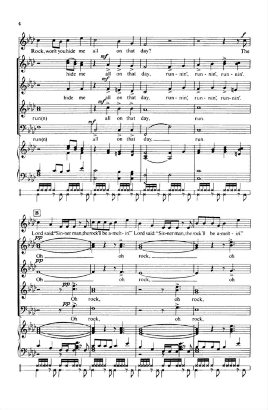 Sinner Man 4-Part scores gallery preview page 15