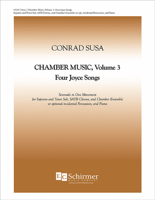 Chamber Music, Volume 3: Four Joyce Songs: Serenade in One Movement (Piano/Percussion/Choral Score)