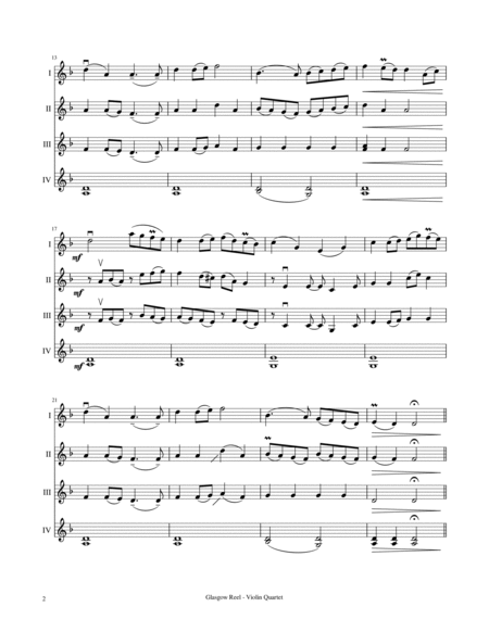 The Glasgow Reel (Tam Lin) - Violin Quartet image number null