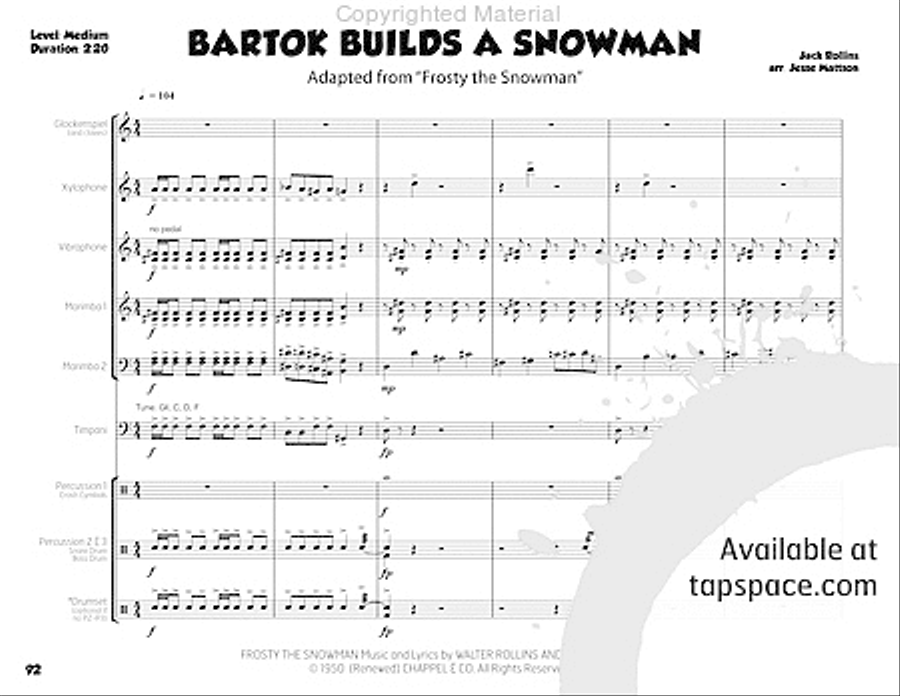 Season's Beatings Percussion Ensemble scores gallery preview page 108