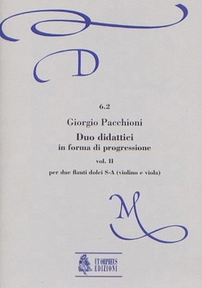 Book cover for Didactic Duos in melodic progression - Vol. 2: for 2 Recorders S-A (Violin and Viola)
