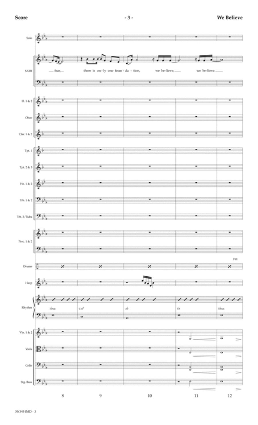 We Believe - Orchestral Score and Parts